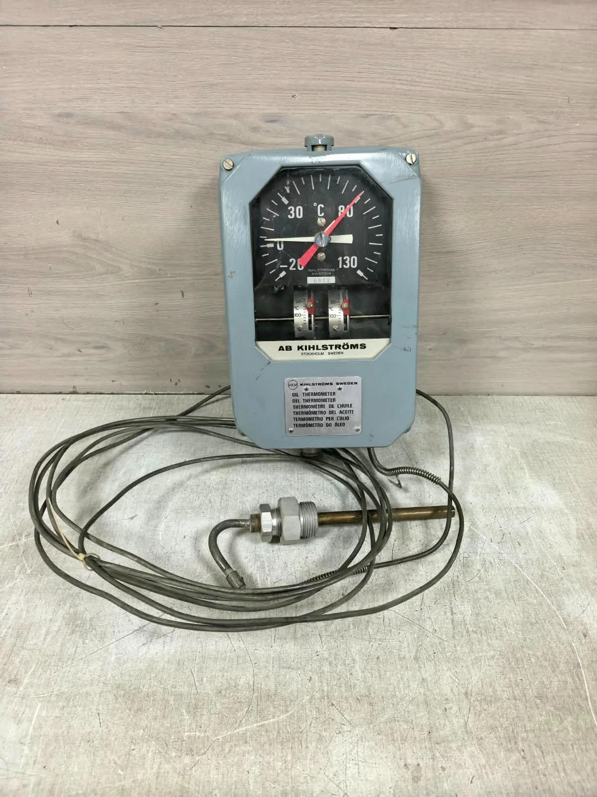 AB KIHLSTROMS 6852 AB KIHLSTROMS 6852 OIL THERMOMETER 1